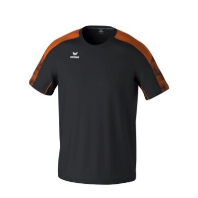 Erima Sport-Tshirt Evo Star (100% rec. Polyester, leicht) schwarz/orange Herren