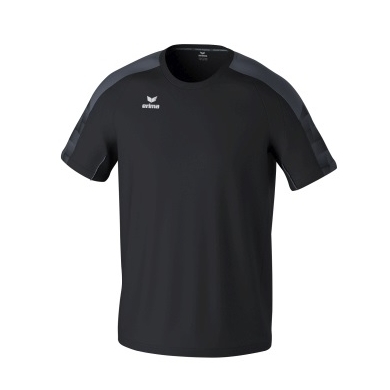 Erima Sport-Tshirt Evo Star (100% rec. Polyester, leicht) schwarz/grau Kinder