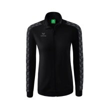 Erima Sportjacke Essential Team Tracktop - bequem, Rippbündchen, Seitentaschen - schwarz/grau Damen