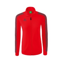 Erima Sportjacke Essential Team Tracktop - bequem, Rippbündchen, Seitentaschen - rot/grau Damen