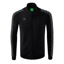 Erima Sportjacke Essential Team Tracktop - bequem, Rippbündchen, Seitentaschen schwarz/grau Jungen