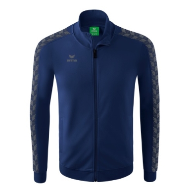 Erima Sportjacke Essential Team Tracktop - bequem, Rippbündchen, Seitentaschen navyblau/grau Jungen