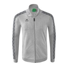 Erima Sportjacke Essential Team Tracktop - bequem, Rippbündchen, Seitentaschen hellgrau/dunkelgrau Jungen