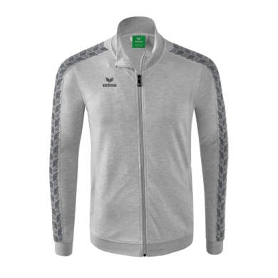 Erima Sportjacke Essential Team Tracktop - bequem, Rippbündchen, Seitentaschen hellgrau/dunkelgrau Jungen