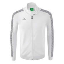 Erima Sportjacke Essential Team Tracktop - bequem, Rippbündchen, Seitentaschen weiss/dunkelgrau Jungen