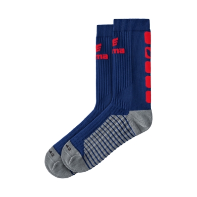 Erima Sportsocke Crew 5-Cubes navyblau/rot - 1 Paar