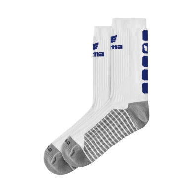 Erima Sportsocke Crew 5-Cubes weiss/navyblau - 1 Paar