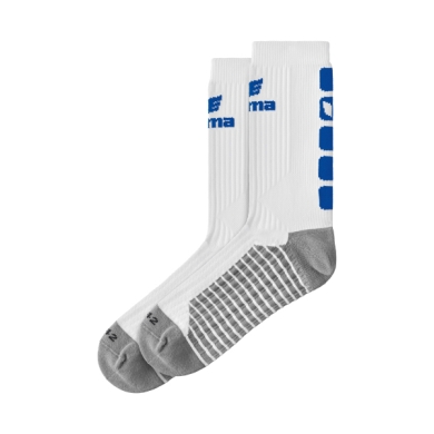 Erima Sportsocke Crew 5-Cubes weiss/royalblau - 1 Paar