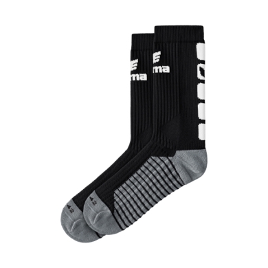 Erima Sportsocke Crew 5-Cubes schwarz/weiss - 1 Paar