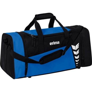 Erima Sporttasche Six Wings (Größe M - 49,5 Liter) royalblau/schwarz 61x29x28cm