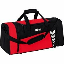 Erima Sporttasche Six Wings (Gr. M, 49,5 Liter, 61x29x28cm) rot/schwarz