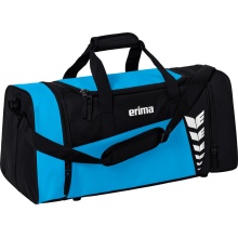 Erima Sporttasche Six Wings (Größe M - 49,5 Liter) curacaoblau/schwarz 61x29x28cm