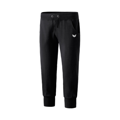 Erima Freizeithose 3/4 Sweat Pant (bequeme, dehnbar, Baumwolle, mit Bündchen) schwarz Damen