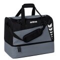 Erima Sporttasche Six Wings mit Bodenfach (Größe M - 60 Liter) grau/schwarz 50x30x40cm