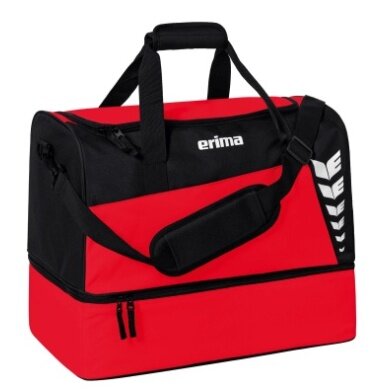 Erima Sporttasche Six Wings mit Bodenfach (Größe M - 60 Liter) rot/schwarz 50x30x40cm