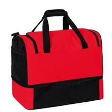 Erima Sporttasche Six Wings mit Bodenfach (Größe M - 60 Liter) rot/schwarz 50x30x40cm