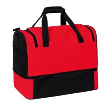 Erima Sporttasche Six Wings mit Bodenfach (Größe L - 94,5 Liter) rot/schwarz 60x35x45cm