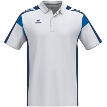 Erima Tennis-Polo Celebrate 125 Function (100% rec. Polyester, schnelltrocknend) weiss/navyblau Herren