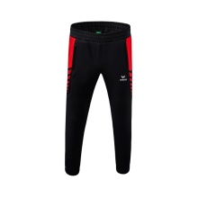 Erima Traingshose Six Wings Worker lang (100% Polyester, sportliche Passform) schwarz/rot Jungen