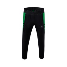 Erima Traingshose Six Wings Worker lang (100% Polyester, sportliche Passform) schwarz/smaragd Herren