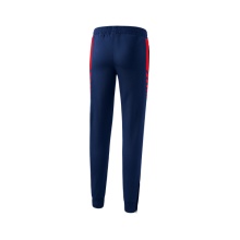 Erima Traingshose Six Wings Worker lang (100% Polyester, sportliche Passform) navyblau/rot Damen