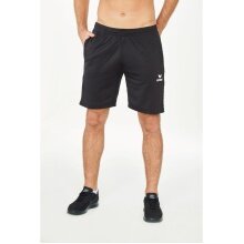 Erima Traininghose Short Basic (100% Polyester, Reißverschlusstaschen) kurz schwarz Herren