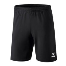 Erima Traininghose Short Basic (100% Polyester, Reißverschlusstaschen) kurz schwarz Jungen