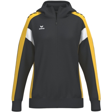 Erima Trainingsjacke Celebrate 125 mit Kapuze (atmungsaktiv, 100% Polyester) schwarz/gelb Damen