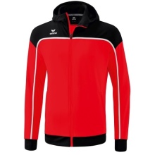 Erima Trainingsjacke Change mit Kapuze (rec. Polyester, strapazierfähig, mit Reißverschlusstaschen) rot/schwarz Herren