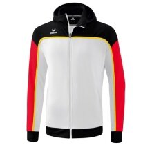 Erima Trainingsjacke Change mit Kapuze (rec. Polyester, strapazierfähig, mit Reißverschlusstaschen) weiss/schwarz Herren