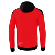 Erima Trainingsjacke Change mit Kapuze (rec. Polyester, strapazierfähig, mit Reißverschlusstaschen) rot/schwarz Jungen