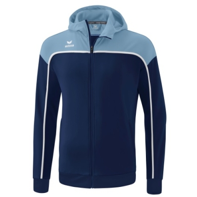 Erima Trainingsjacke Change mit Kapuze (rec. Polyester, strapazierfähig, mit Reißverschlusstaschen) navyblau Jungen