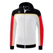 Erima Trainingsjacke Change mit Kapuze (rec. Polyester, strapazierfähig, mit Reißverschlusstaschen) weiss/schwarz Jungen