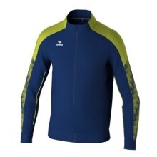 Erima Trainingsjacke Evo Star (Stehkragen, strapazierfähig) navyblau/limegrün Kinder