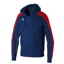 Erima Trainingsjacke Evo Star mit Kapuze (hoher Tragekomfort) navyblau/rot Kinder