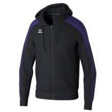 Erima Trainingsjacke Evo Star mit Kapuze (hoher Tragekomfort) schwarz/violett Herren