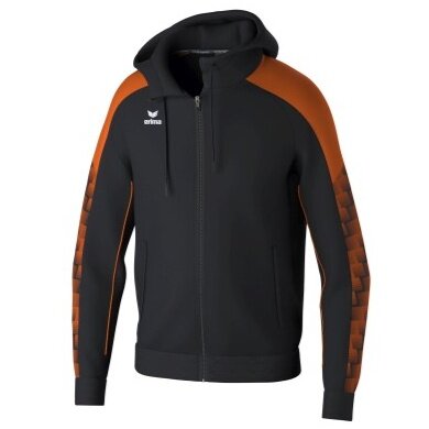 Erima Trainingsjacke Evo Star mit Kapuze (hoher Tragekomfort) schwarz/orange Kinder