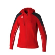 Erima Trainingsjacke Evo Star mit Kapuze (hoher Tragekomfort) rot/schwarz Damen