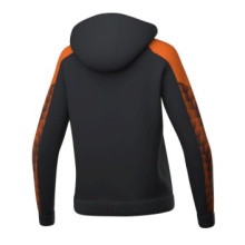 Erima Trainingsjacke Evo Star mit Kapuze (hoher Tragekomfort) schwarz/orange Damen