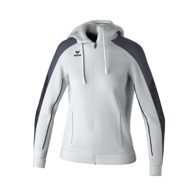 Erima Trainingsjacke Evo Star mit Kapuze (hoher Tragekomfort) weiss/schwarz Damen