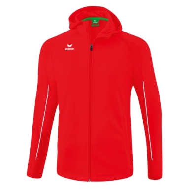 Erima Trainingsjacke Liga Star mit Kapuze (strapazierfähig und elastisches Funktionsmaterial) rot/weiss Herren