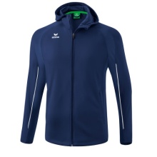 Erima Trainingsjacke Liga Star mit Kapuze (strapazierfähig und elastisches Funktionsmaterial) navyblau/weiss Herren