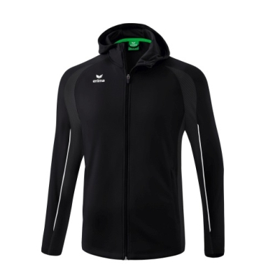 Erima Trainingsjacke Liga Star mit Kapuze (strapazierfähig und elastisches Funktionsmaterial) schwarz/weiss Herren