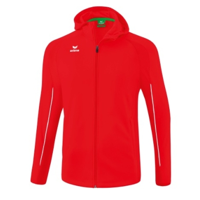 Erima Trainingsjacke Liga Star mit Kapuze (strapazierfähig und elastisches Funktionsmaterial) rot/weiss Jungen