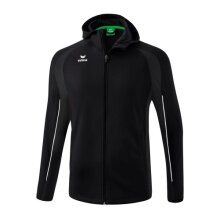 Erima Trainingsjacke Liga Star mit Kapuze (strapazierfähig und elastisches Funktionsmaterial) schwarz/weiss Jungen