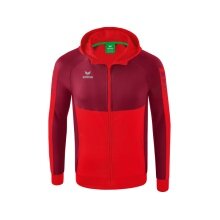 Erima Trainingsjacke Six Wings mit Kapuze (Baumwollmix, weich und bequem) rot/bordeaux Herren