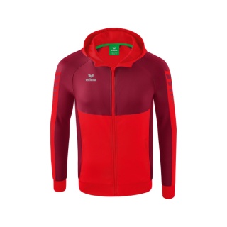 Erima Trainingsjacke Six Wings mit Kapuze (Baumwollmix, weich und bequem) rot/bordeaux Herren