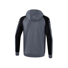 Erima Trainingsjacke Six Wings mit Kapuze (Baumwollmix, weich und bequem) grau/schwarz Jungen