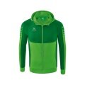 Erima Trainingsjacke Six Wings mit Kapuze (Baumwollmix, weich und bequem) grün/smaragd Herren