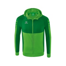 Erima Trainingsjacke Six Wings mit Kapuze (Baumwollmix, weich und bequem) grün/smaragd Herren